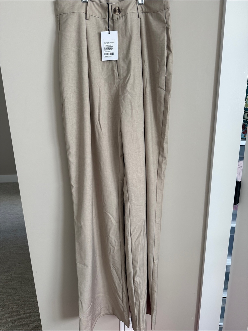 Midrise relaxed straight let trousers